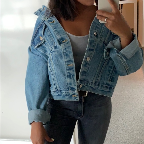 balenciaga denim swing jacket